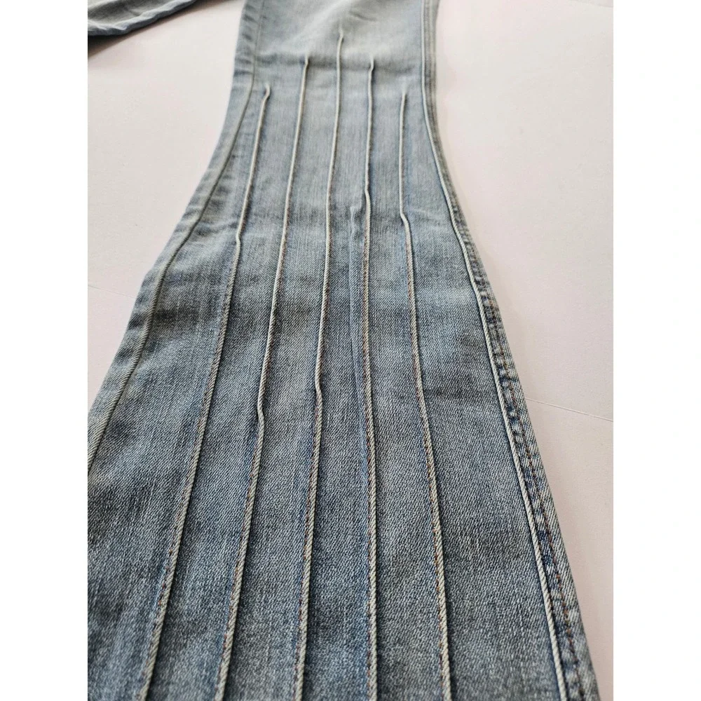 Judy Blue Bootcut Jeans Women‎ 5/27 Blue High Waist Pintuck Pleated Flare NEW